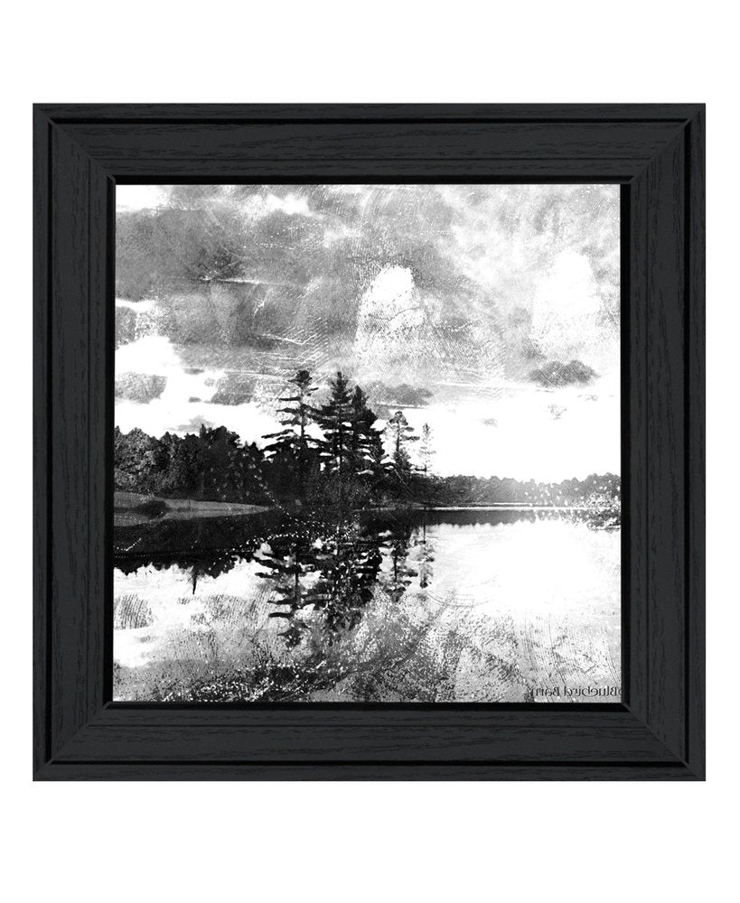 Lakeside Pines Black Framed Print Wall Art — view 4