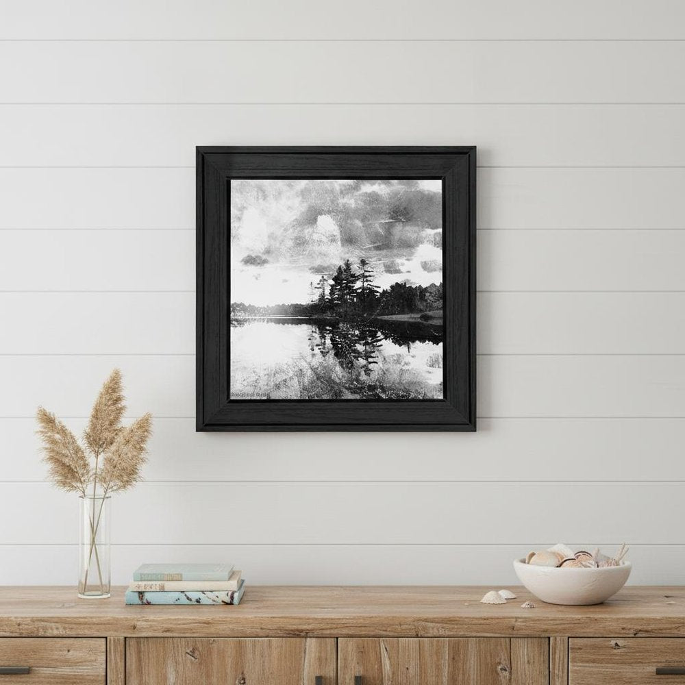 Lakeside Pines Black Framed Print Wall Art — view 5