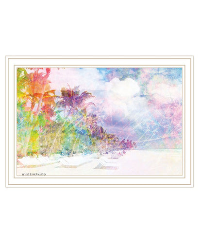 Rainbow Colors on the Coast White Framed Print Wall Art HomeRoots