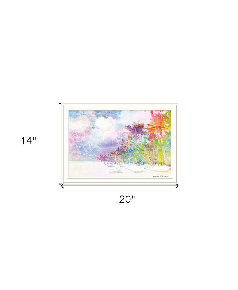 Rainbow Colors on the Coast White Framed Print Wall Art HomeRoots