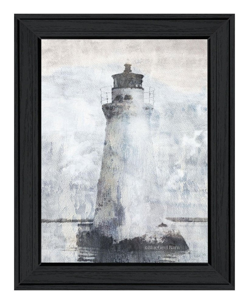 Lighthouse Black Framed Print Wall Art HomeRoots