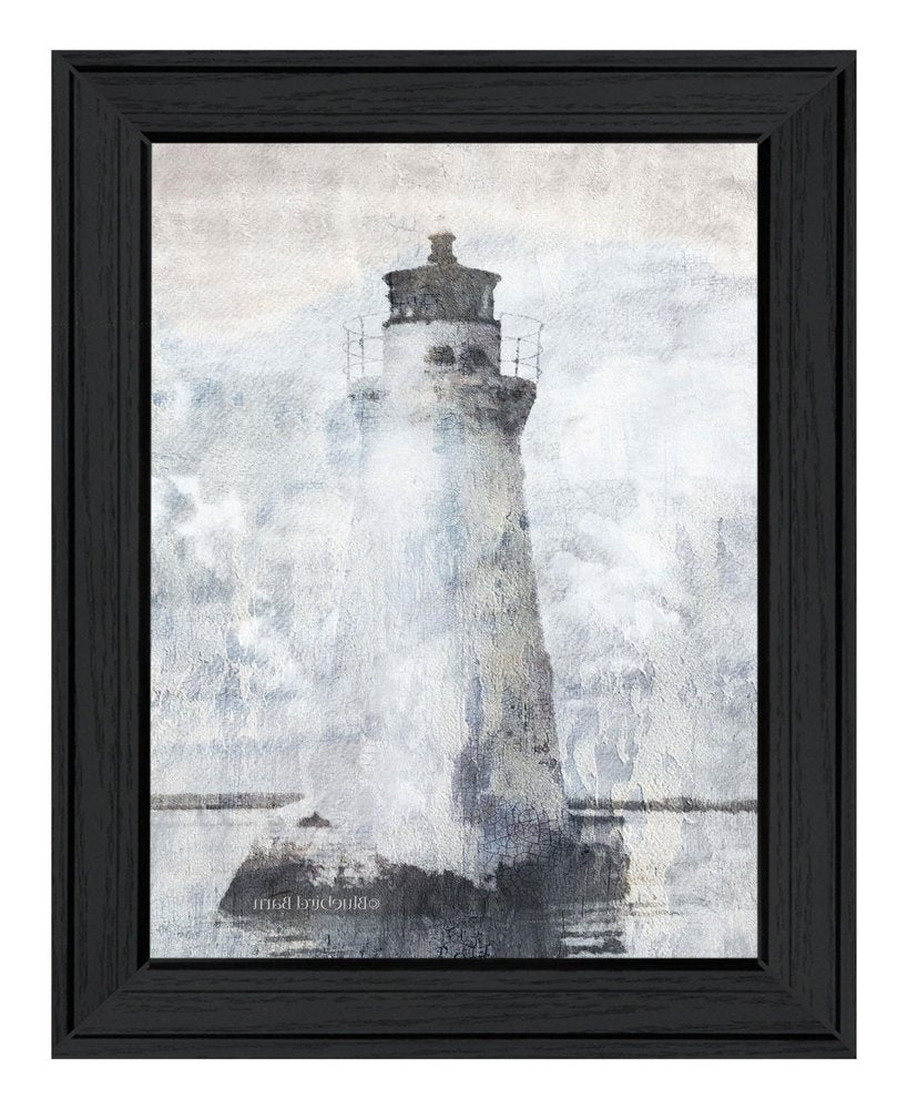 Lighthouse Black Framed Print Wall Art HomeRoots