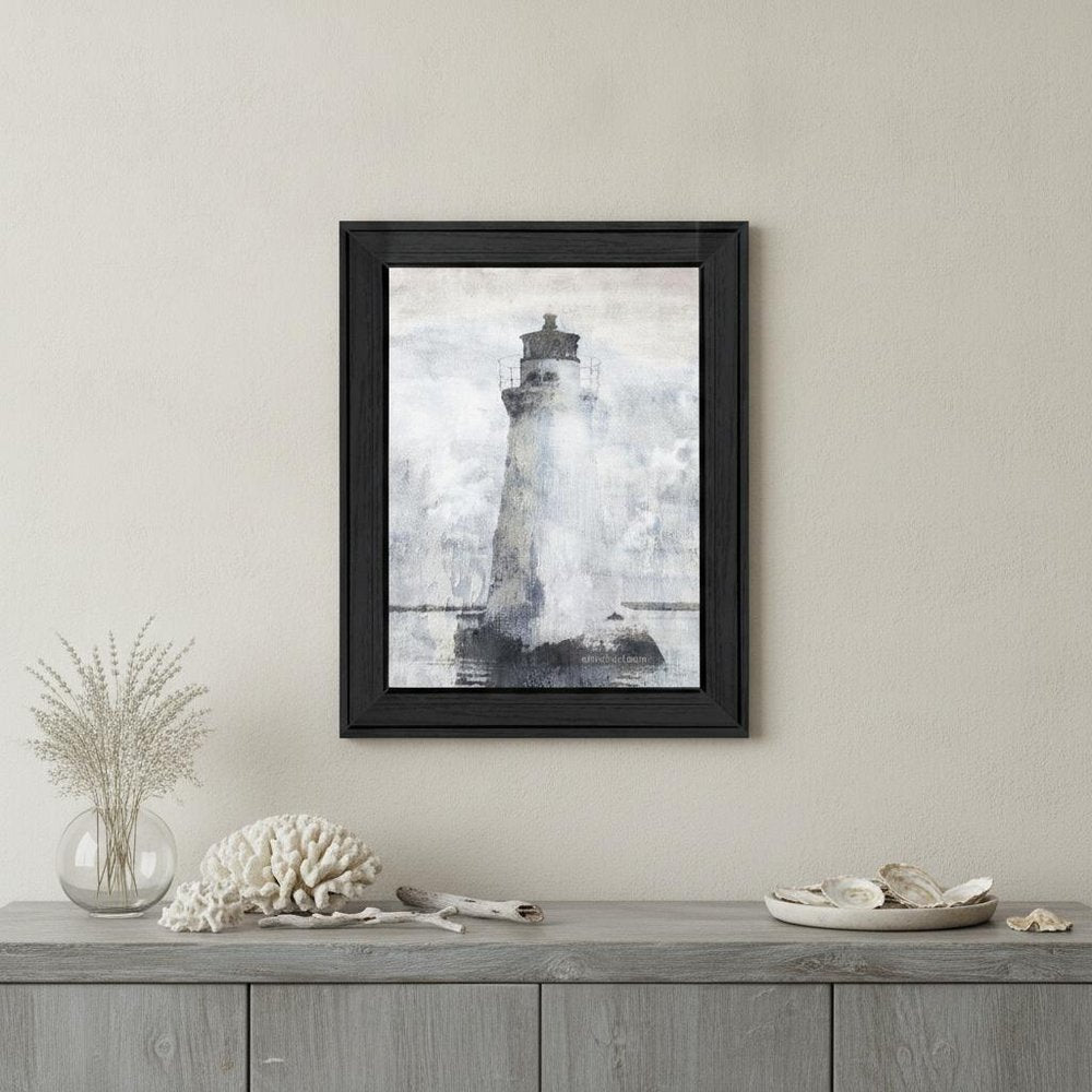 Lighthouse Black Framed Print Wall Art HomeRoots