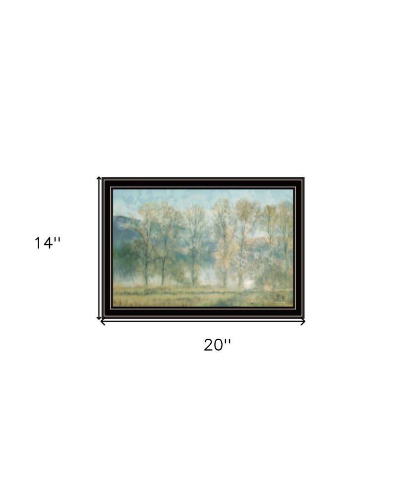 Peaceful Tree Line Black Framed Print Wall Art — view 4