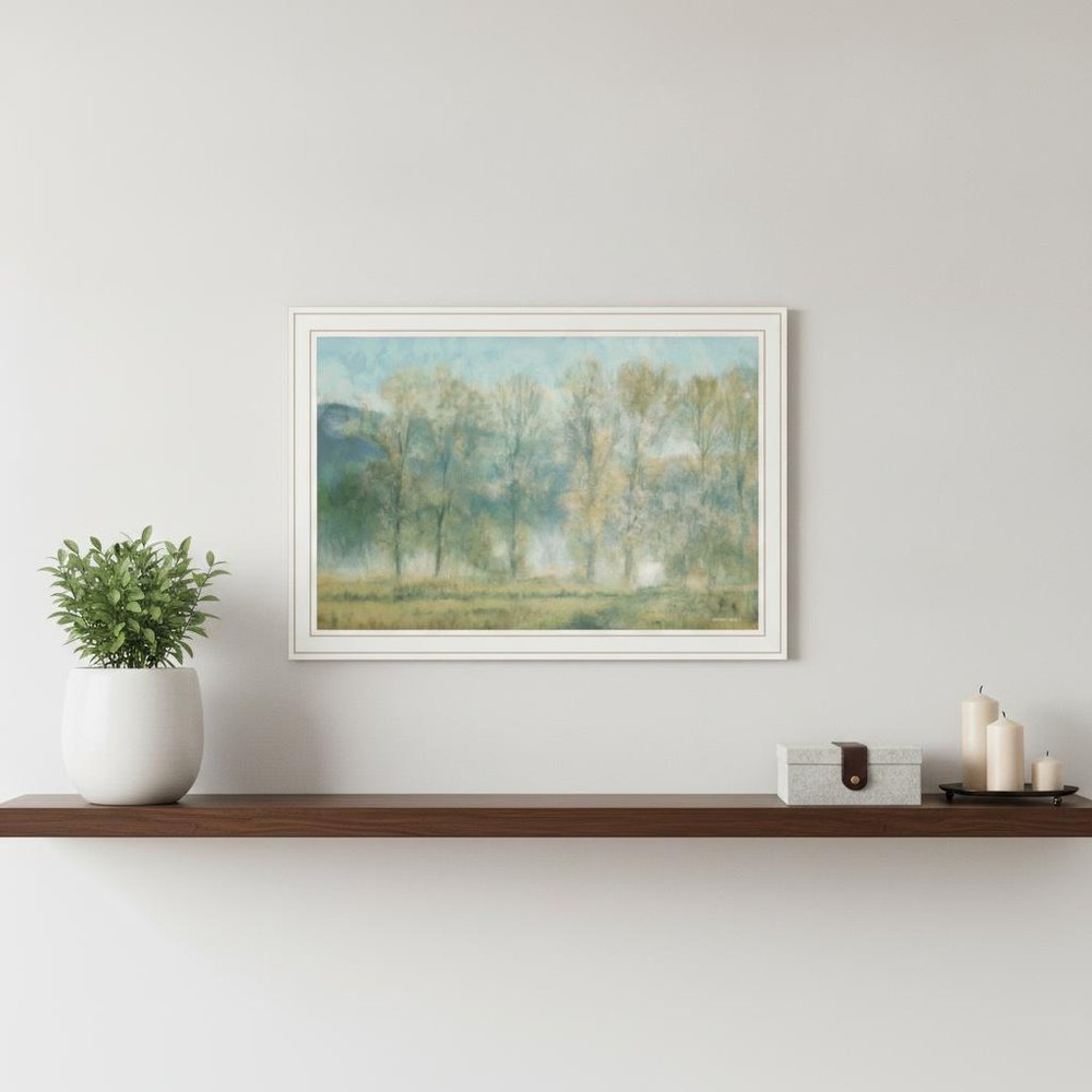 Peaceful Tree Line Black Framed Print Wall Art HomeRoots