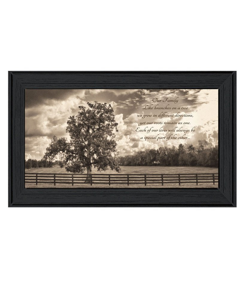 Our Family Black Framed Print Wall Art — view 1