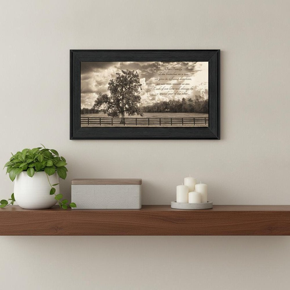 Our Family Black Framed Print Wall Art — view 3