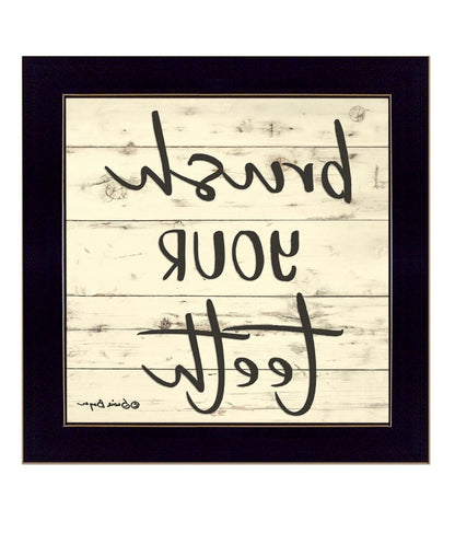 Brush your Teeth Black Framed Print Bathroom Wall Art HomeRoots