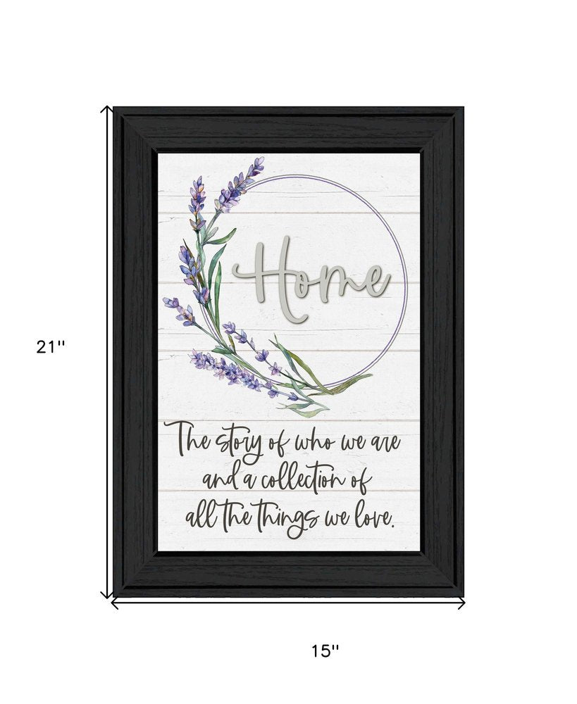 Home a Circle of Love Black Framed Print Wall Art — view 2