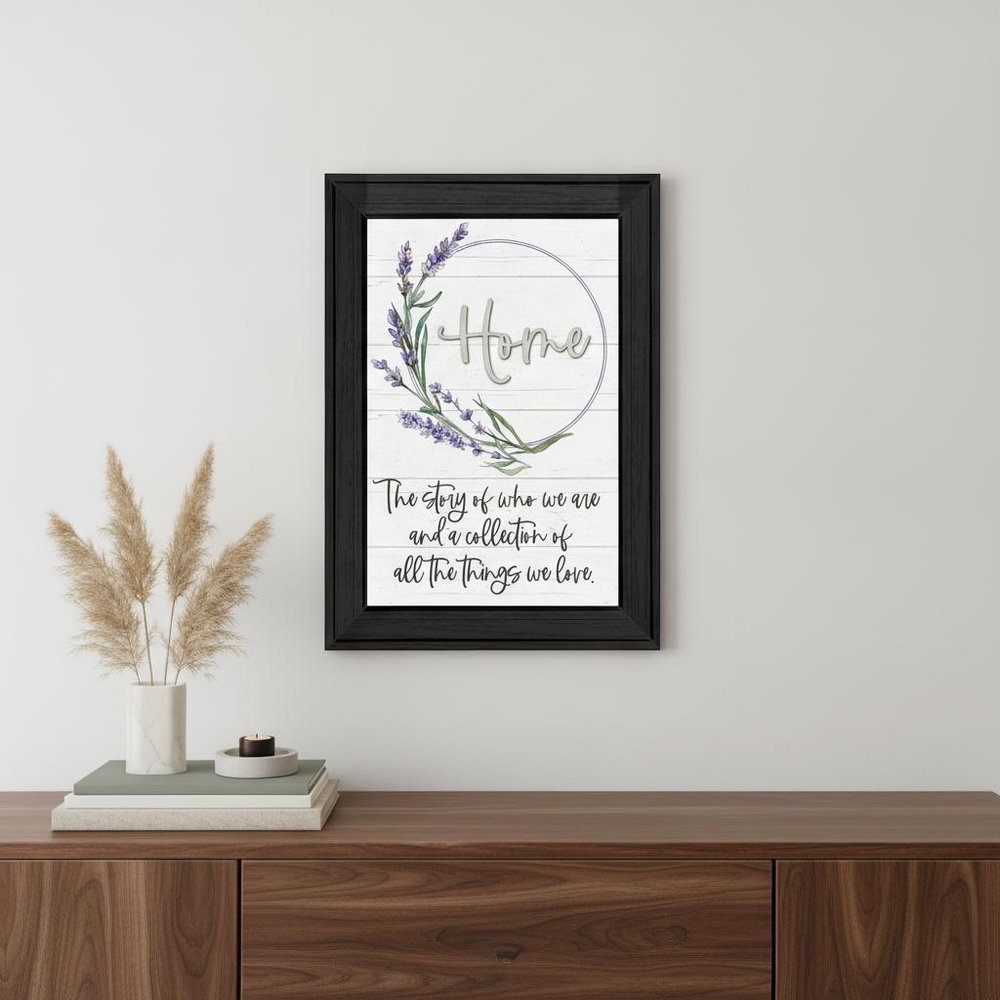 Home a Circle of Love Black Framed Print Wall Art — view 3