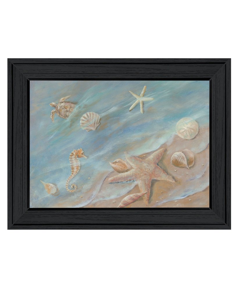 Seashore Star Black Framed Print Wall Art — view 1