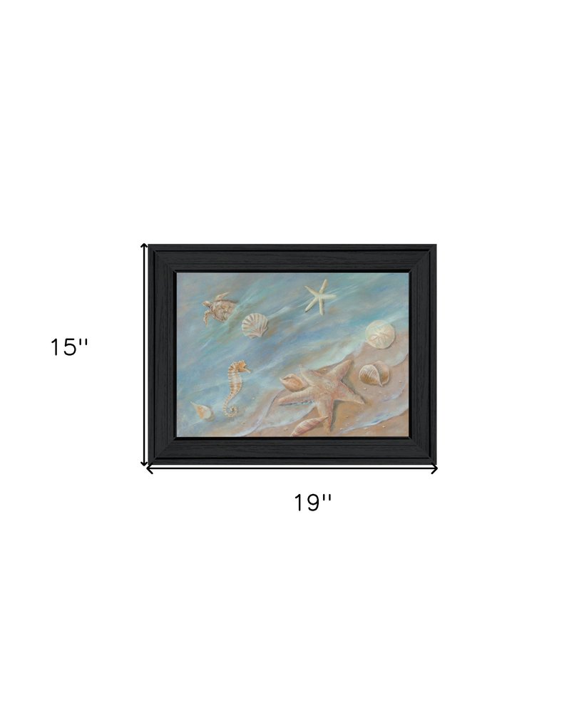 Seashore Star Black Framed Print Wall Art — view 2
