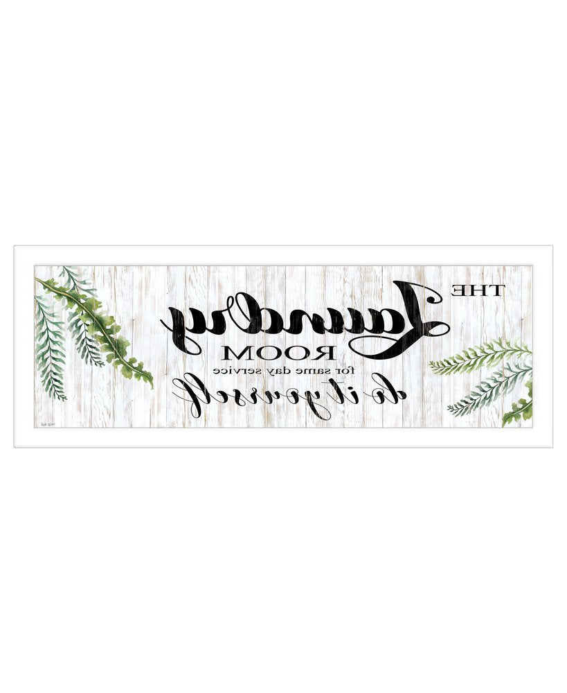 The Laundry Room White Framed Print Laundry Wall Art — view 3