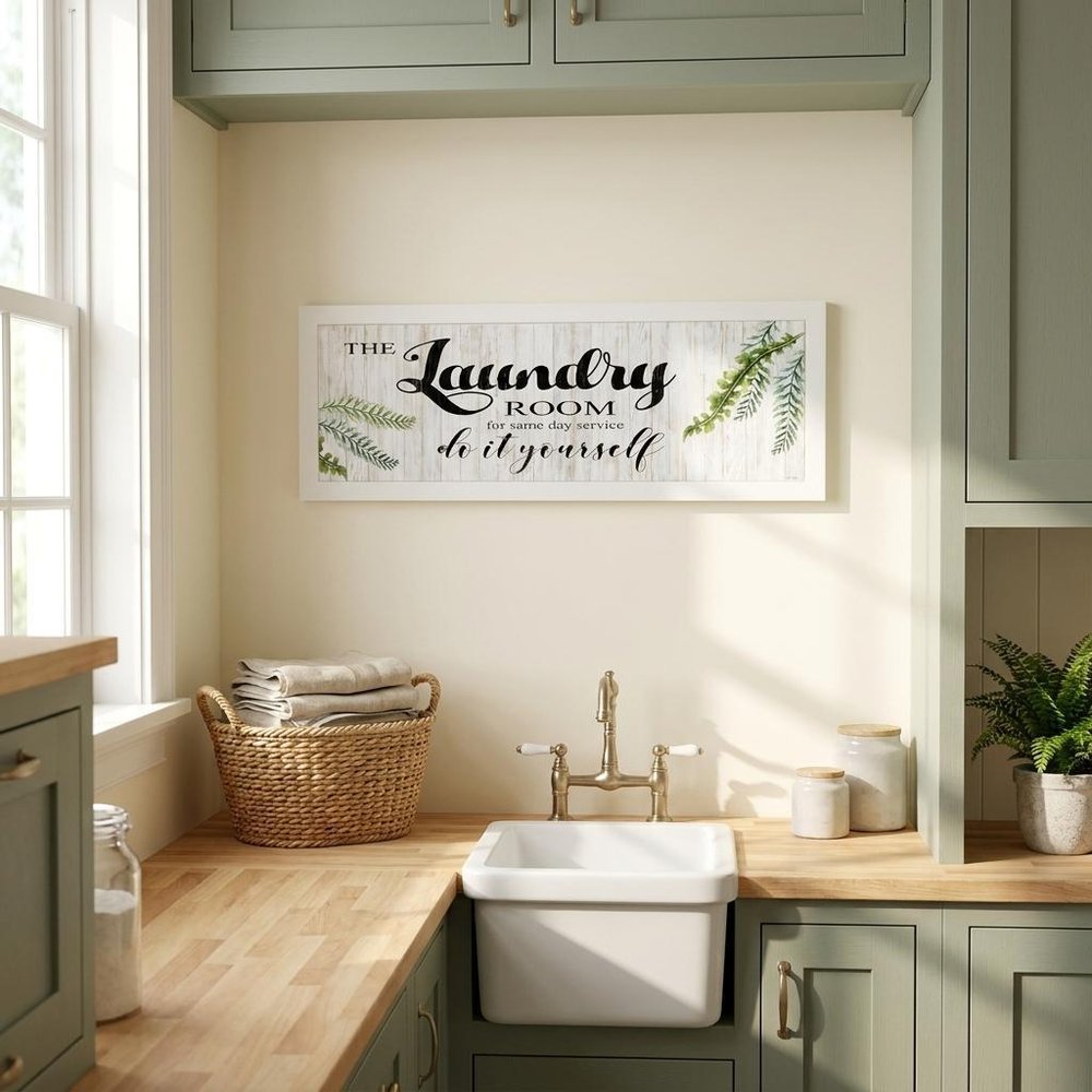 The Laundry Room White Framed Print Laundry Wall Art — view 5
