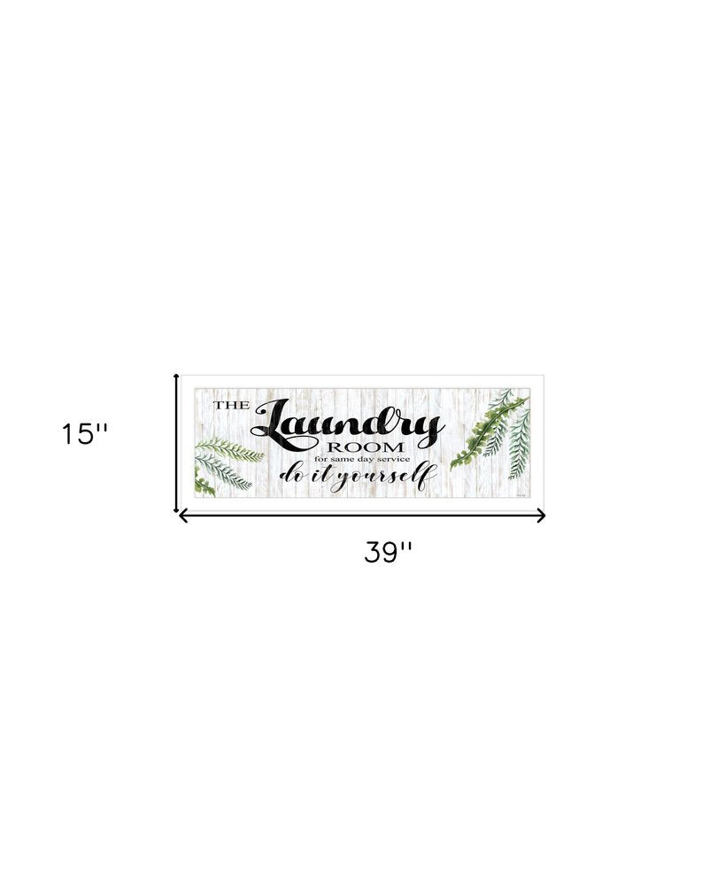 The Laundry Room White Framed Print Laundry Wall Art — view 4
