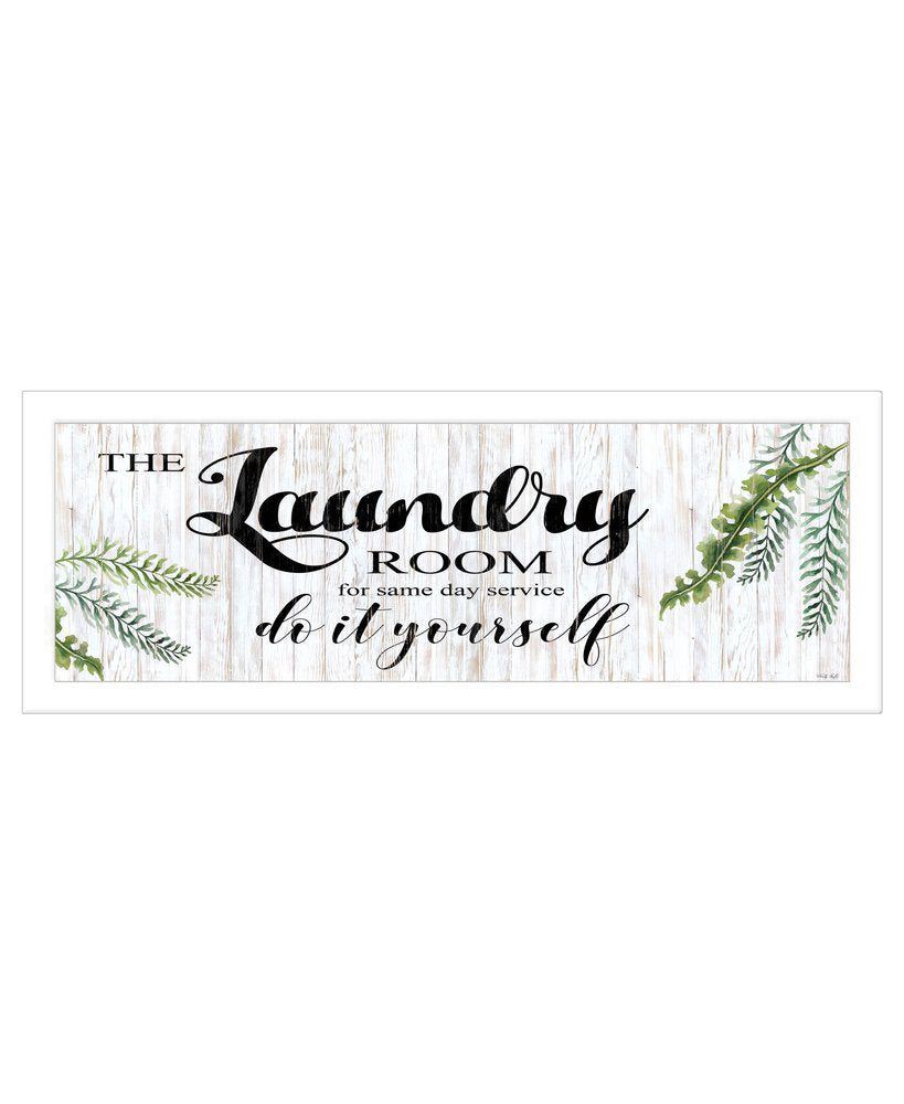 The Laundry Room White Framed Print Laundry Wall Art — view 1