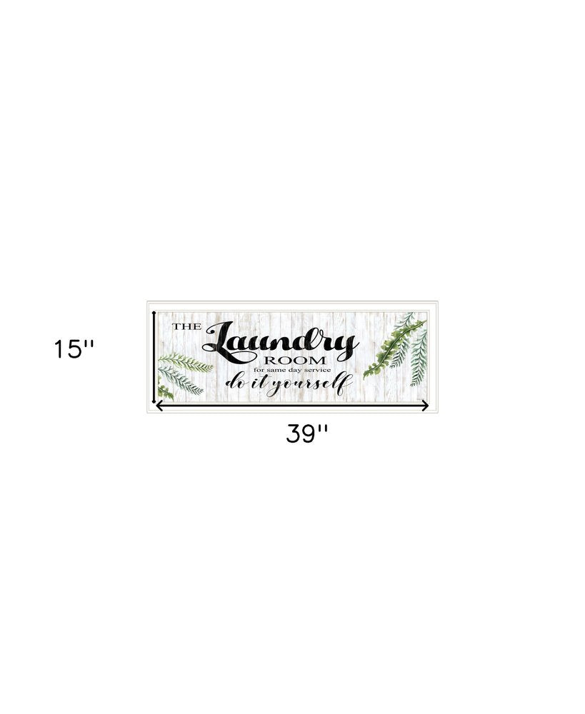 The Laundry Room White and Brown Framed Print Laundry Wall Art — view 2