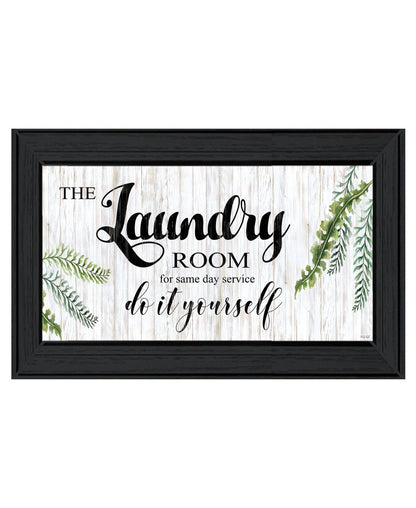The Laundry Room Same Day Service Black Framed Print Laundry Wall Art HomeRoots