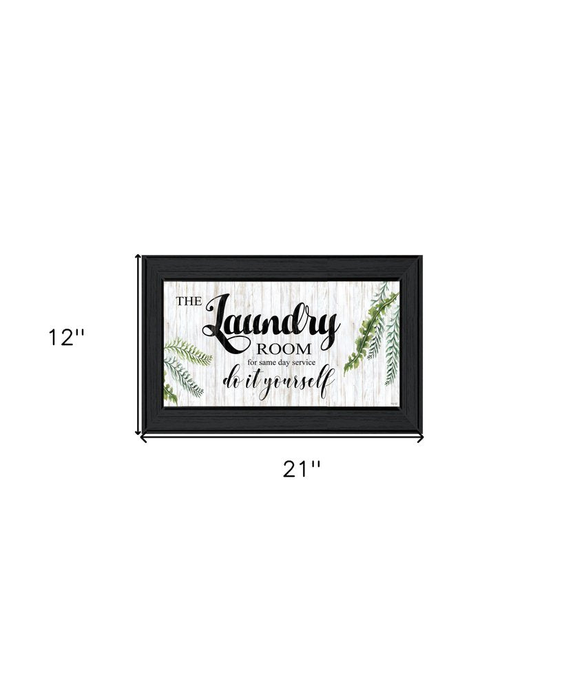 The Laundry Room Same Day Service Black Framed Print Laundry Wall Art — view 6