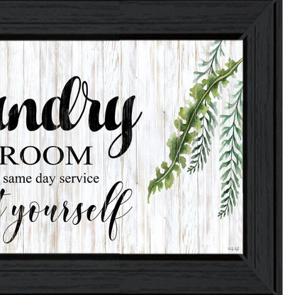The Laundry Room Same Day Service Black Framed Print Laundry Wall Art HomeRoots