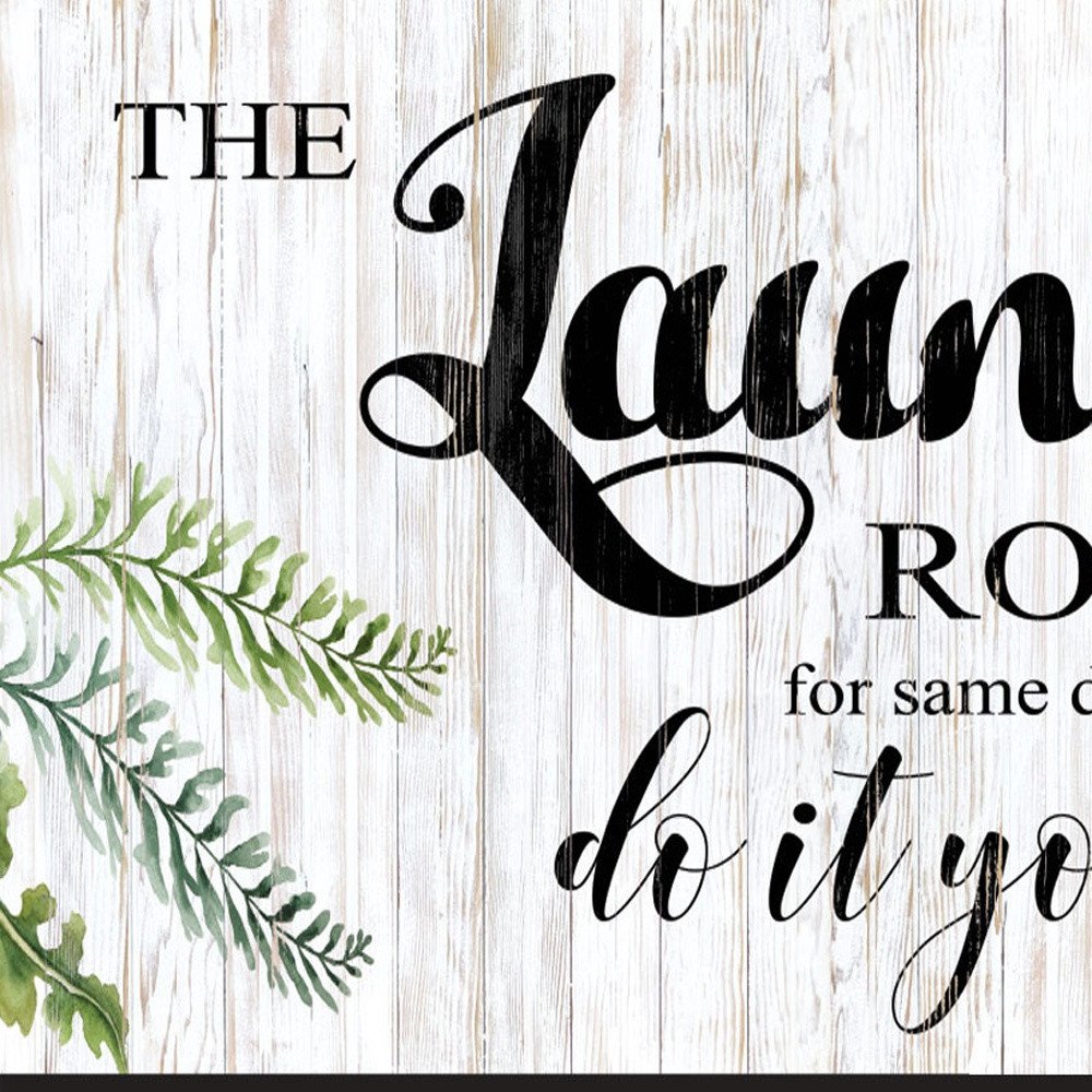 The Laundry Room Same Day Service Black and Brown Framed Print Laundry Wall Art — view 3