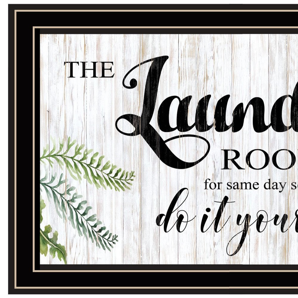 The Laundry Room Same Day Service Black and Brown Framed Print Laundry Wall Art — view 4