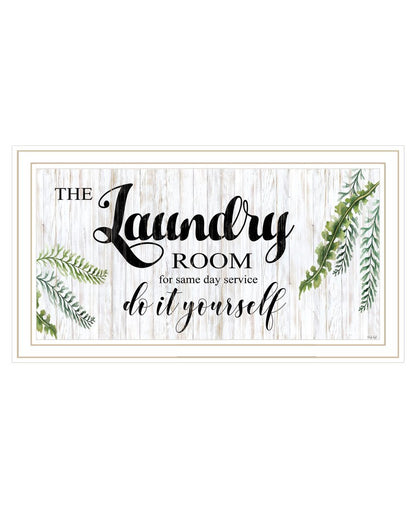 The Laundry Room Same Day Service Black Framed Print Laundry Wall Art HomeRoots