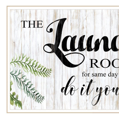 The Laundry Room Same Day Service Black Framed Print Laundry Wall Art HomeRoots