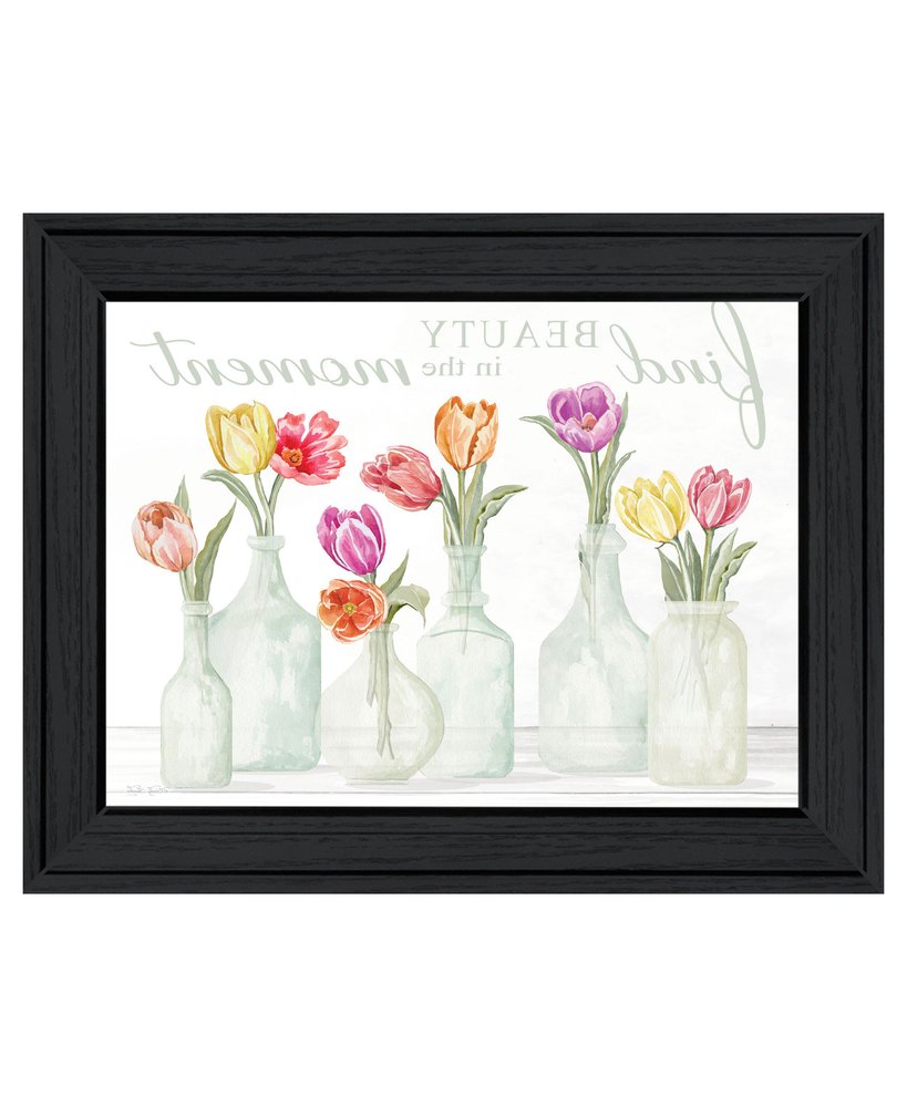 FIND BEAUTY IN THE MOMENT Black Framed Print Wall Art — view 3