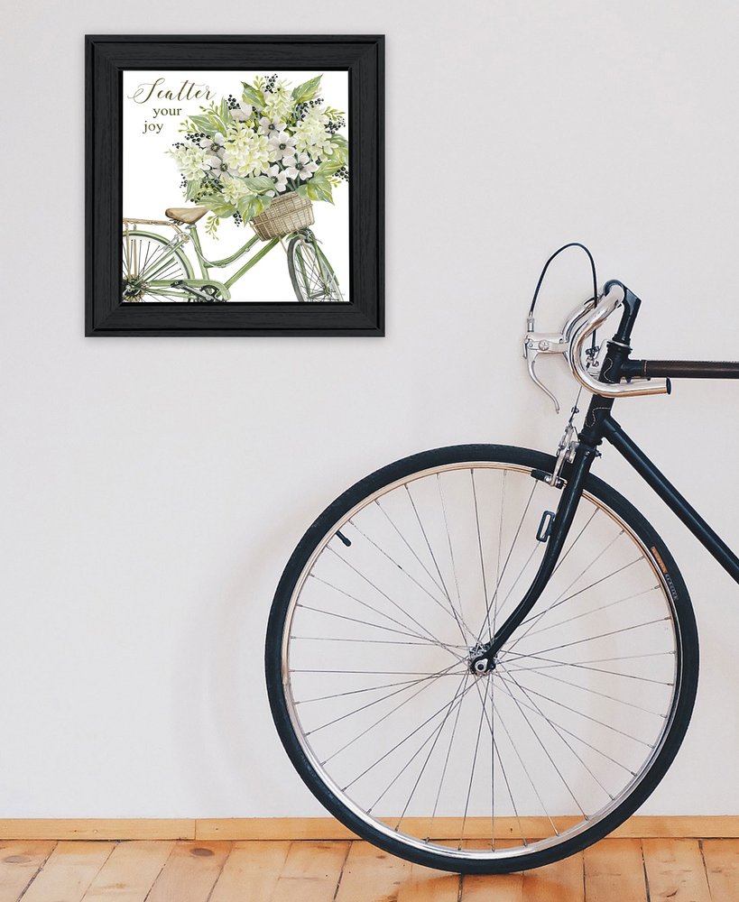 SCATTER YOUR JOY WITH FLOWERS Black Framed Print Wall Art — view 2