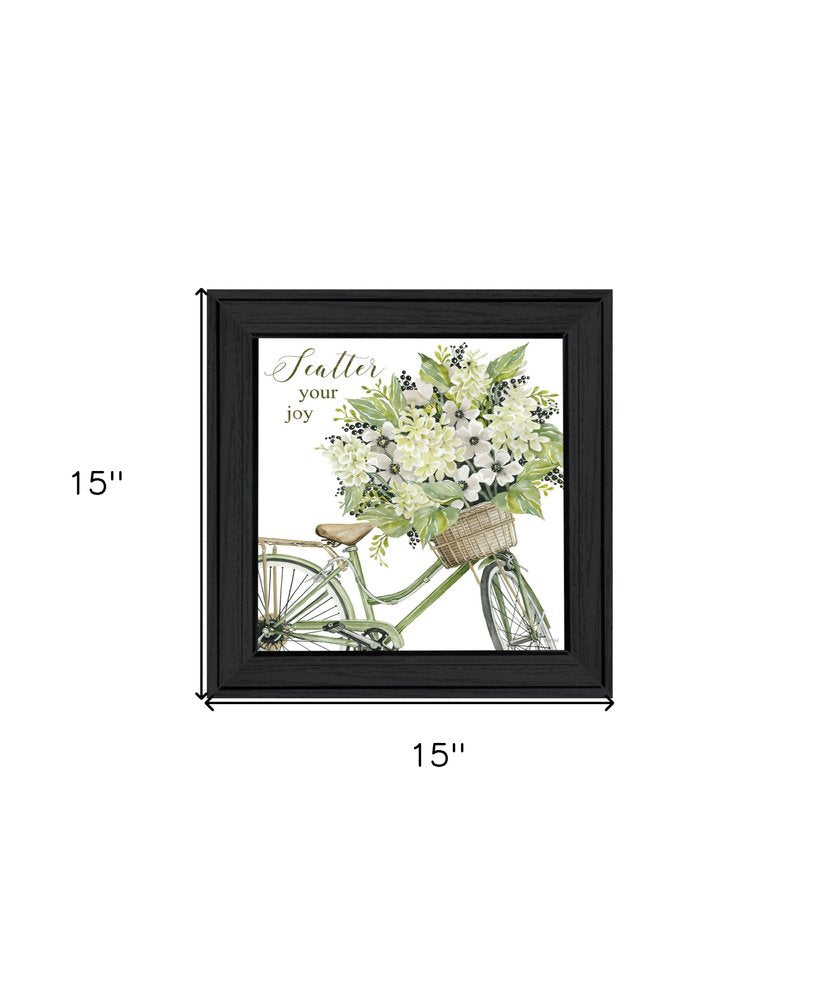 SCATTER YOUR JOY WITH FLOWERS Black Framed Print Wall Art — view 3