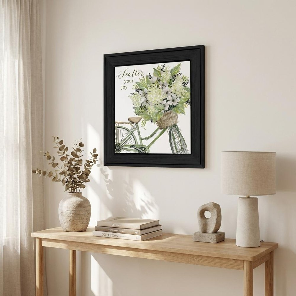 SCATTER YOUR JOY WITH FLOWERS Black Framed Print Wall Art — view 5