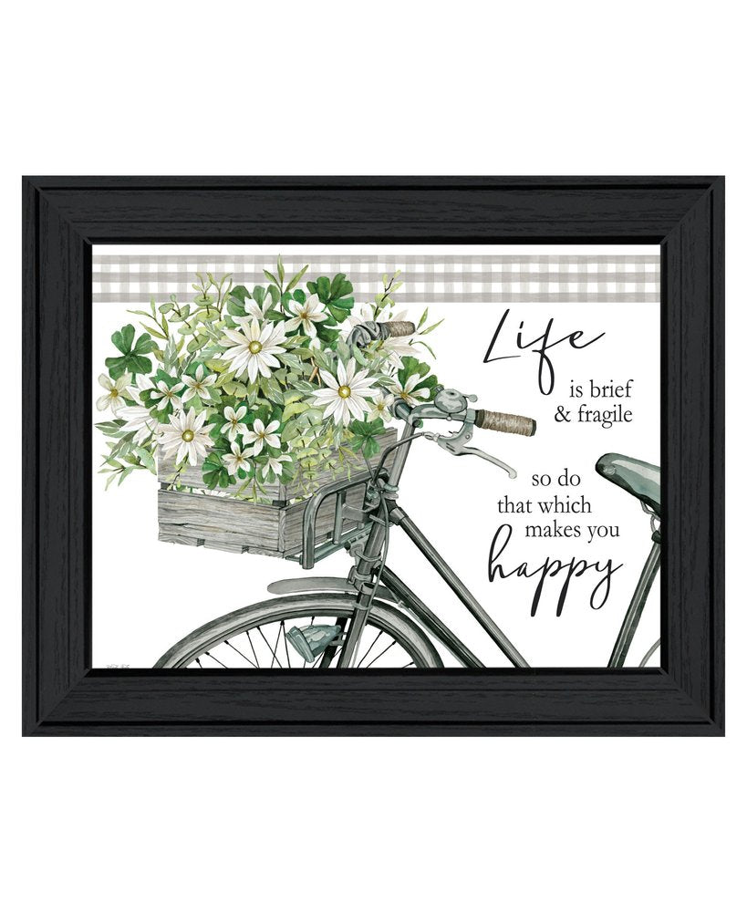 DO THAT WHICH MAKES YOU HAPPY Black Framed Print Wall Art — view 1