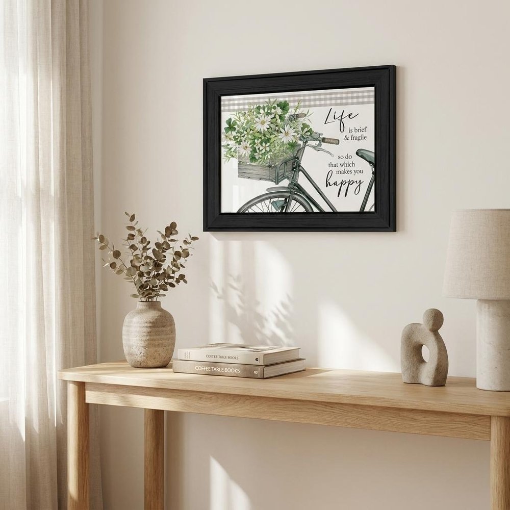 DO THAT WHICH MAKES YOU HAPPY Black Framed Print Wall Art — view 5
