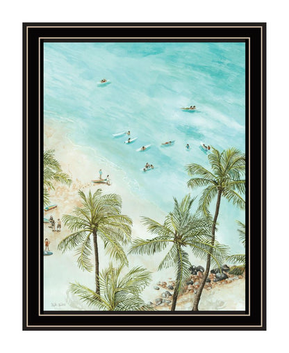 SURFING FROM AFAR Black Framed Print Wall Art HomeRoots