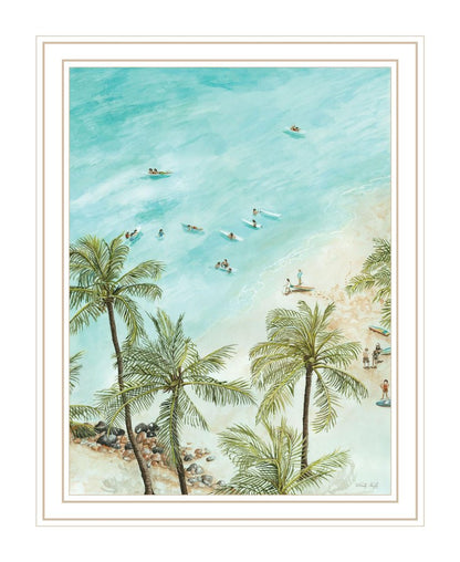 SURFING FROM AFAR Black Framed Print Wall Art HomeRoots