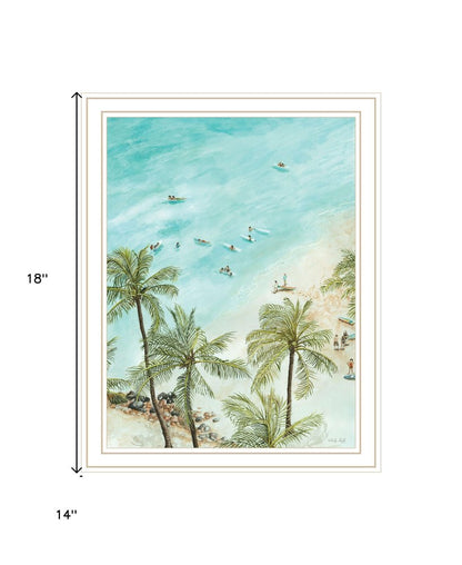 SURFING FROM AFAR Black Framed Print Wall Art HomeRoots