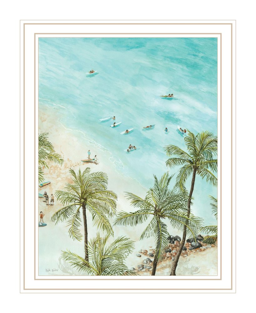 SURFING FROM AFAR Black Framed Print Wall Art HomeRoots