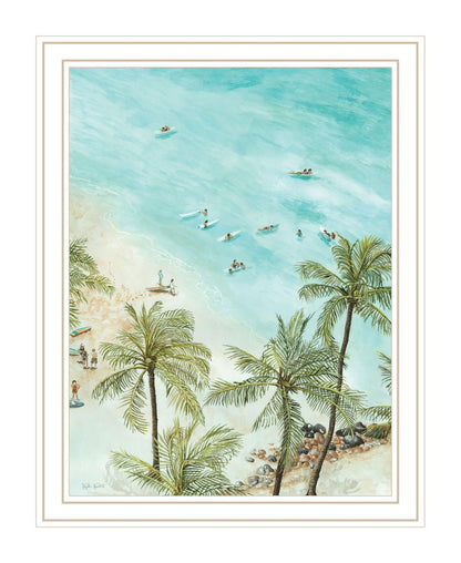 SURFING FROM AFAR Black Framed Print Wall Art HomeRoots