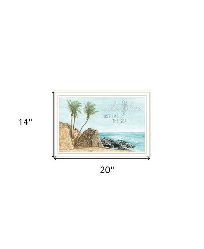 WILD AND FREE JUST LIKE THE SEA Black Framed Print Wall Art HomeRoots