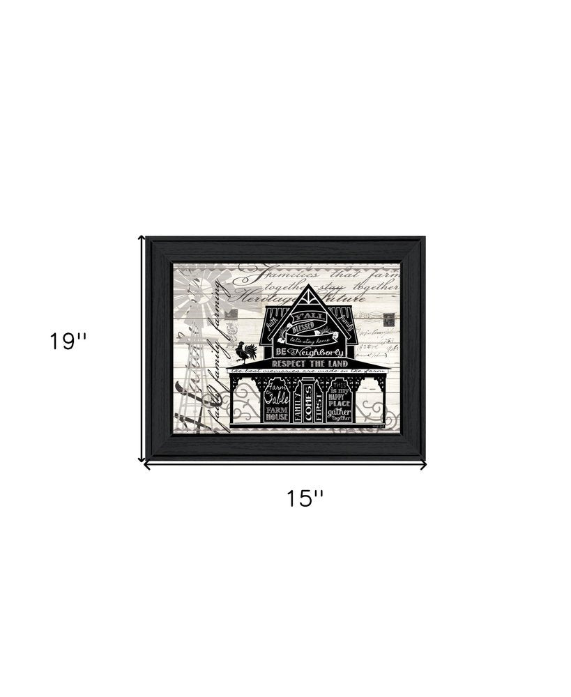 Y'ALL BLESSED FARMHOUSE Black Framed Print Wall Art — view 2