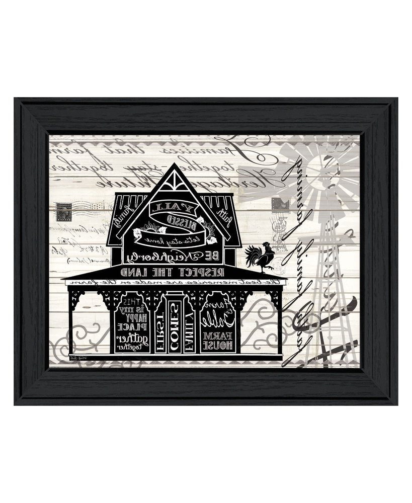 Y'ALL BLESSED FARMHOUSE Black Framed Print Wall Art — view 3