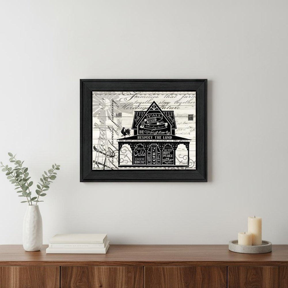 Y'ALL BLESSED FARMHOUSE Black Framed Print Wall Art — view 4