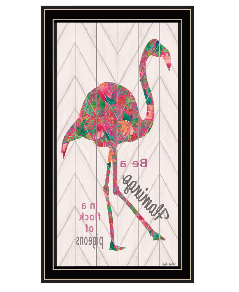 Be A Flamingo Black Framed Wall Art HomeRoots