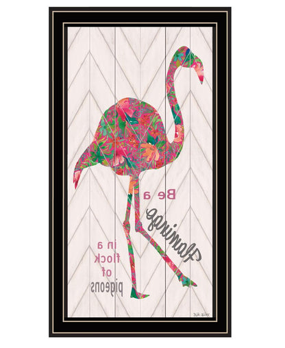 Be A Flamingo Black Framed Wall Art HomeRoots