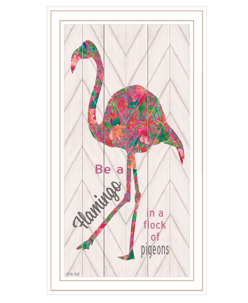 Be A Flamingo Black Framed Wall Art HomeRoots