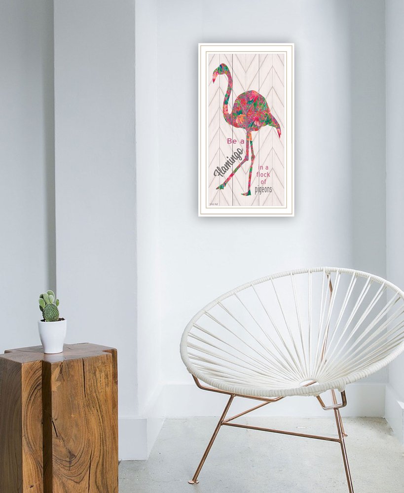 Be A Flamingo Black Framed Wall Art HomeRoots