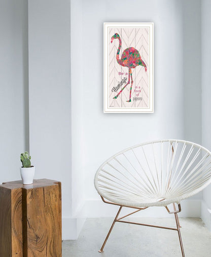 Be A Flamingo Black Framed Wall Art HomeRoots