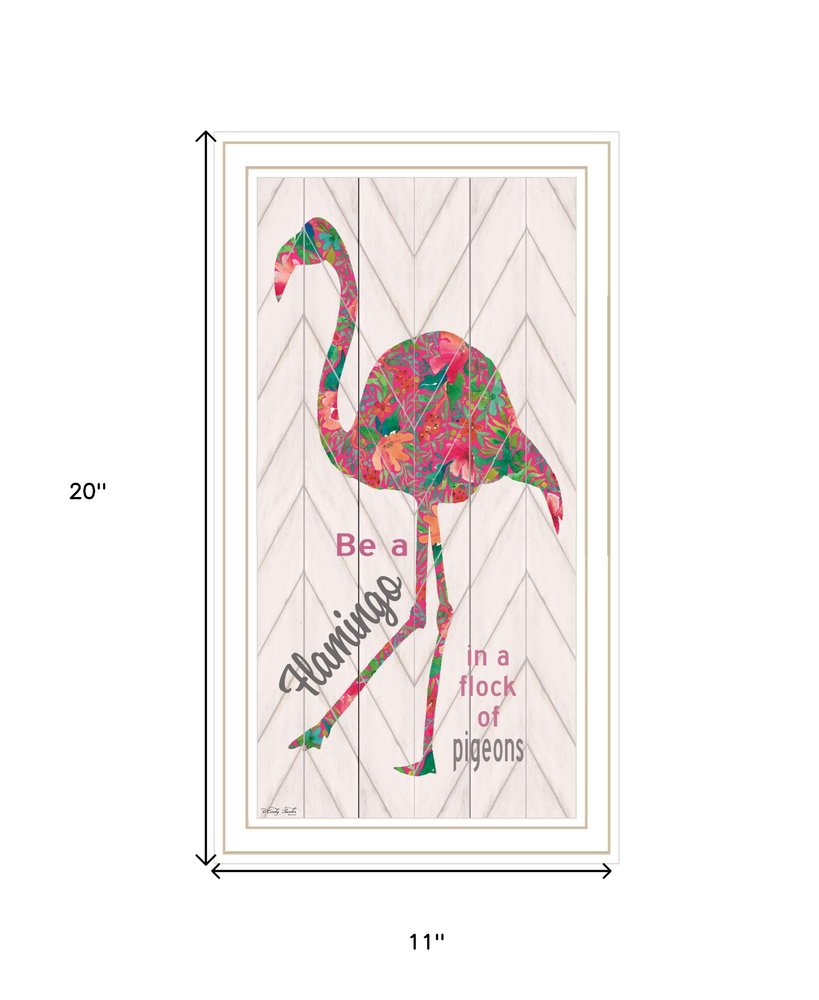 Be A Flamingo Black Framed Wall Art HomeRoots