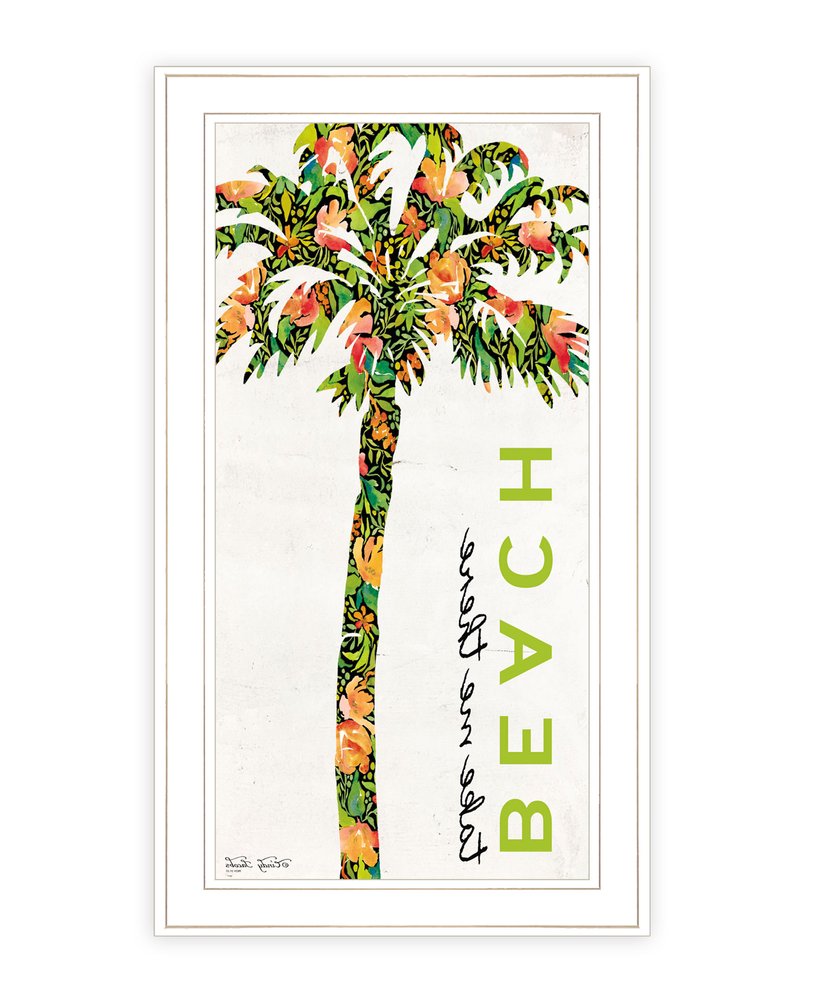 Beach Take Me There White Framed Print Wall Art — view 3